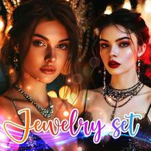 Unicra Silver Rhinestone Bridal Wedding Jewelry Set Crystal Necklace Earrings Sets Formal Prom Costume Jewelry Sets For Women And Brides,Black - màu đen - Xem 5