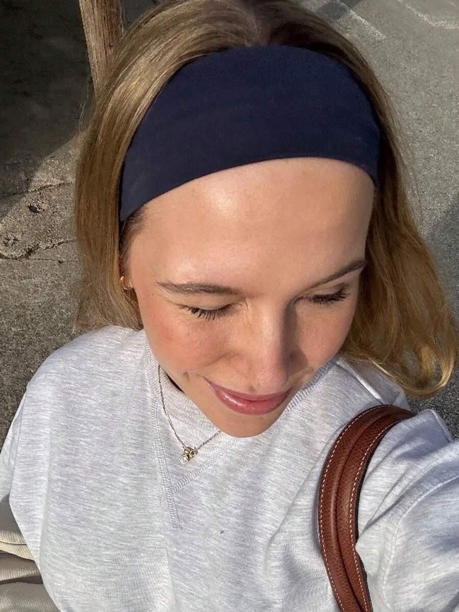 1件装简约多功能瑜伽头带,女士运动弹力吸汗带,健身跑步发带,女士头巾,冬季发饰,时尚围巾 - 彩色 - 查看 1