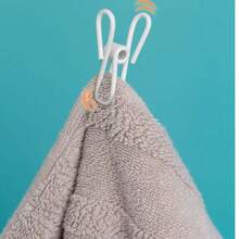 1个彩色夹子便携式晾衣绳，多功能晾衣夹带12个衣架，颜色鲜艳，可用于夹照片、衣服、包包，弹性绳衣架，可伸缩，轻便小巧，适合海滩、户外露营、旅行、宿舍、家庭、酒店等场合。 - 彩色 - 查看 4