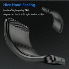Max Power Digital Funda para móvil OnePlus 12 Carcasa Protectora Antigolpes Silicona Negra Diseño Fibra de Carbono Resistente Absorción de Choque [Compatible Carga Inalámbrica] - Negro - Ver 5