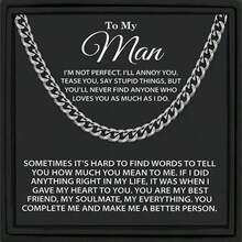 1条男士简约嘻哈风个性化百搭不锈钢链项链，可作为礼物送给丈夫、男友、兄弟、儿子、侄子、孙子、父亲，附赠卡片和礼盒 - 鋼色 - 查看 18