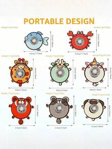 1pc Colorful Mini Fidget Finger Spinners, Fingertip Spinners For Kids, Bulk Random Toys For Boys Girls, Stress Relief Sensory Toys For Birthday Gifts Party Favors Classroom Prizes - Multicolor - View 3