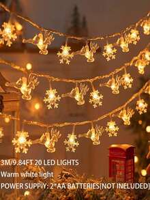 138-Inch Window Curtain String Lights, Fairy Twinkle Lights For Window Decor, Home Bedroom Wall Holiday Christmas Wedding Party New Year Decoration, Battery Operated (Batteries Not Included), Requires 3 AA Batteries, Suitable For Home Decor, Bedroom, Indoor & Outdoor Decoration - Multicolor - View 22