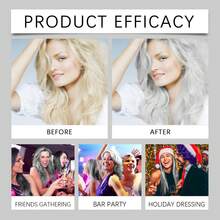 EELHOE 100ml Sliver Grey Hair Dye Cream Unisex Smoky Gray Punk Style Diy Styling No Damage Long Lasting Professional Fashion Grandma Gray Hair Coloring Cream - Xám - Xem 9
