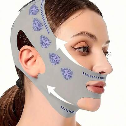 1pc Upgraded Chin Lifting Firming Face Mask - Adjustable Strap, V-Shaped Contour, Reusable, Eliminates Double Chin, V-Line Lifting Slimming Facial Shaper, Comfortable Jawline Shaper