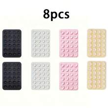 6/8/12pcs Silicone Suction Cup Phone Holder, Waterproof Sticky Base Suitable For Most Phones, Universal Finger Grip For Selfie & Video Calls - Multicolor - View 7