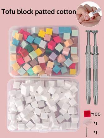 Nail Art Sponge Set, DIY Nail Art Sponge Clip Tools, Ombre Nail Art Accessories