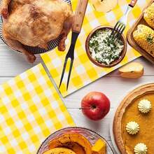 20张/包 格子餐巾纸，一次性纸巾，适用于节日派对、新年和冬季主题活动、餐厅、咖啡馆等。 - 彩色 - 查看 7