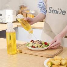 زجاجة ضغط للزيت، موزع زيت للمطبخ مع فوهة لصلصة الصويا والخل والتحكم بالزيت