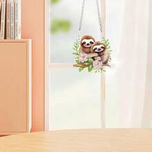 Diamond Art Painting Pendant Kits Animal 5D Diamond Painting Art Hanging Kit Cute Brown Sloth DIY Diamond Crystal Window Pendant Kit For Adults Gift Wall Home Decoration - Multicolor - View 5