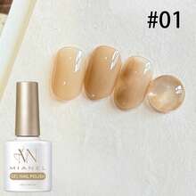 MIANEL 10毫升冬季美拉德龟甲凝胶琥珀色指甲油 2026新款流行色冰透明指甲油 黑色指甲 棕色指甲 新年美甲 UV灯美甲 美甲艺术 完美适用于美甲沙龙和DIY，送给女性和女孩的礼物 指甲凝胶胶水 美甲用品 - 彩色 - 查看 6