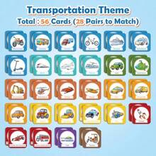 Edulok Memory Card Game Toddler Matching Game Learn Spanish for Bilingual Flash Cards Learning Toys for 4 Year Old Preschool Learning Activities Homeschool Supplies Kindergarten Toys - como en la foto - Ver 2