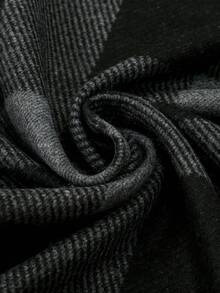 1pc Men's Gentleman Style 30*180cm Simple Warm Scarf, Suitable For Business, Outings, And Daily Wear, Autumn/Winter - Haze Gray - View 6