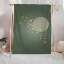 1pc Lemon Green & Mustard Yellow Acidic Green Color Sample Aesthetic In Bitter Lemon Flannel Blanket, Comfortable Warm Soft Sofa Throw For All Seasons - As Shown - View 2