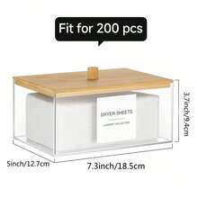 1pc Acrylic Drying Paper Storage Box With Lid, Transparent Laundry Paper Storage Box With 27 Labels, Laundry Detergent Pod Storage Box, Suitable For Laundry Room Organization, Dorm, Bathroom, Room Decor - White - View 12