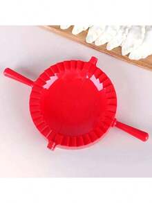 1pc Red Plastic Dumpling Mold, Pastry Pressure Mold, Suitable For Baking Tools - Đỏ - Xem 8