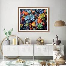[Free Shipping]Diamond Painting Kits For Adults Beginners 5D Diamond Art Kits With Round Diamonds Gem Art Full Drill Succulent Plants Painting For Home Wall Decor Gifts 12x16in,A-Plants - A類植物 - 查看 3