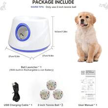New Automatic Dog Ball Launcher, Upgraded Interactive Dog Ball Thrower, Suitable For Small Dogs, Distance Adjustable Mental Stimulation Dog Toy, Equipped With 3 Durable Etpu Balls 2.2 Inches (About 5.6 Centimeters) - Multicolor - View 3