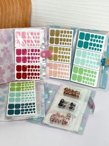 Nail Art Sticker & Nail Polish Display Album, Nail Art Card Holder, Nail Art Business Card Organizer - Multicolor - View 1