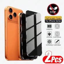 ZMZE 2pcs Privacy Screen Protector, Anti-Spy Glare-Free HD Clear Full Coverage Compatible With IPhone 17 Pro Max/17 Pro/17/16e/16 Pro Max/16 Pro/16/15 Pro Max/15 Pro/15/14 Pro Max/14 Pro/14/13 Pro Max/13 Pro/13/12 Pro Max/12 Pro/12/11 Pro Max/11 Pro/11 - 2PCS - View 1