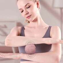 1pc TPE Massage Ball, Rotatable Magnetic Therapy Hand & Foot Fascia Ball, Suitable For Yoga And Gym, Helps Relax Feet, Back, Neck And Waist - Multicolor - View 4