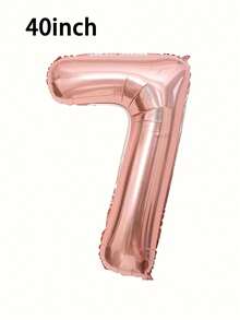 1 个 32/40 英寸玫瑰金铝箔数字气球，0-9 大尺寸涤纶数字气球，装饰气球，可重复使用，适用于生日装饰、派对装饰、周年纪念、房间装饰、结婚纪念日、派对用品
