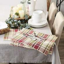 DII CBBB01333 Homespun - Mantel Individual, diseño de Cuadros, Homespun Plaid, Placemat, 1, 1(Table Runner, 13x72") - Multicolor - Ver 7
