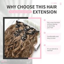 Clip In Hair Extensions,6PCS Hair Extensions Long Mermaid Waves Wavy Synthetic Clip On Hairpiece For Women 24 Inch (Deep Brown With Dirty Blonde),DeepBrownwithDirtyBlonde - DeepBrownwithDirtyBlonde - View 5