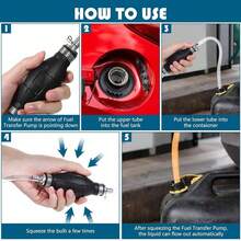 1pc Automobile Hand Oil Pump; Car And Ship Hand Squeeze Ball Made Of Aluminum Alloy; One-Way Hand Pump For Fuel; Rubber One-Way Hand Oil Pump Valve