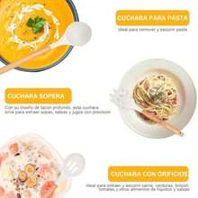 Juego de 12 Herramientas de Cocina Antiadherentes Resistentes Calor,Utensilios de Cocina de SiliconaViene con espátula/cuchara/agitador/clip, etc., aptos para Cocinar y Hornear (blanco)(default) - Multicolor - Ver 4