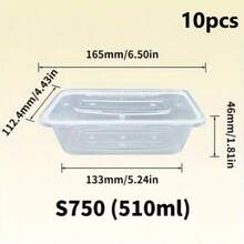 10/20pcs Food Storage Containers With Lids - Leak-Proof And Microwave , Made Of PP Material, Reusable After Proper Cleaning, Suitable For Meal Prep And Takeout, Essential For Kitchen, Food Storage Containers With Lids, Stackable Design, Dishwasher , For Busy Professionals And Home Chefs - Multicolor - View 18