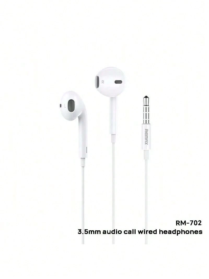 RM-702 Kabelgebundene In-Ear-Kopfhörer – Komfortabel für langes Tragen, 360°-Surround-Sound, Drei-Tasten-Inline-Steuerung, Audio-Video-Synchronisierung - Weiss - Übersicht 1