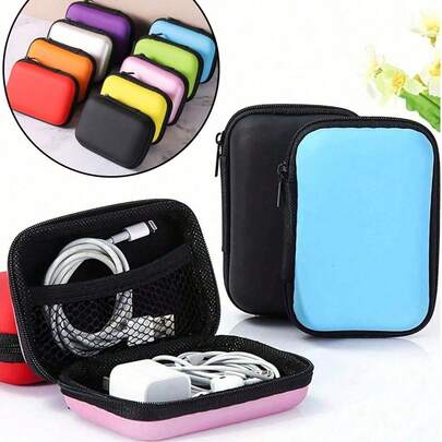 Multifunktionale Datenkabel-Organizer-Tasche, tragbare Reise-Ladegerät-Aufbewahrungstasche, wasserdichter Mini-Organizer, kleiner Digital-Zubehör-Organizer, Reißverschluss-Geldbörse, USB-Ladegerät & Kopfhörer-Organizer, tragbare Reise-Ladegerät-Aufbewahrung, kann Datenkabel, Kopfhörer, Münzen, Schlüssel, Ladegeräte aufbewahren