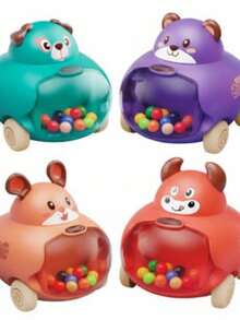 Super Kit Of 4 Friction/Inertia Push Cars - Rescue, Construction, And City Models - Kit 4 Un Inertial Car Urso - View 1