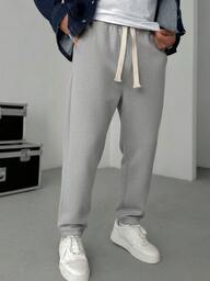 남성용 캐주얼 스포츠 발목 바지, 슬림 스트랩 디자인 드로스트링 포함, 데일리 웨어를 위한 다용도 바지