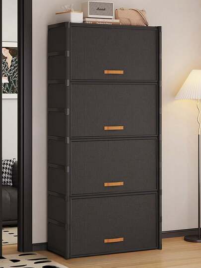 1pc Covered Dust-Proof Shoe Rack, Storage Shelf, Space Saving, Sturdy & Fashionable, Easy To Assemble & Disassemble, Portable, Suitable For Living Room, Bedroom, Entryway, Office, Home, Multi-Layer Storage, Holiday Gift, Christmas Gift, Children's Gift