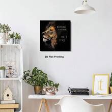 1pc 40*40cm(16x16inch) Art Decor Square Canvas Wall Art With Framed Black And White Animal Inspirational Motivational Quotes Art Deco Classic Retro Style For Home Office Bathroom Living Room Bedroom Decor.Stretched And Framed Ready To Hang. - 白色 - 查看 4