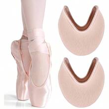 Ballet Dance Pointe Shoe Socks Pad, Toe Pads Pointe Shoes, Anti - Slip Toe Half Socks, Forefoot Point Shoes Ballet SlipperColor: Pink - Light Pink - View 1