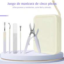 Kit de 9 Pcs para Cuidado Personal Cortaúñas Profesional Biselado + Limpiador de Oídos (Kit de Uñas, Alicates para Uñas de Pie, Kit para Uñas, Corta Uñas Adulto, Kit Corta Uñas + Cuidado Auditivo) (Negro) 7AFW - Lila claro - Ver 8