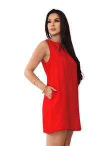 Marrante Midi Dress With Zipper Pocket, High Fashion, Blogger Style, , STOCK - 紅色 - 查看 2
