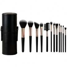 12-Piece Luxury Black & Rose Gold Professional Makeup Brush Set,Brush Set,Makeup Brush Kit,Make Up Brush Set,Make Up Set Complete,Makeup Brush Set,Complete Makeup Kit,Brush Kit,Brushes Makeup Set,Makeup Gift Set