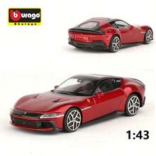Bburago 1:43 Ferrari 12 Cylinder Diecast Alloy Car Model, Children Toy Car, Collectible, Sliding Car Model, Birthday Gift For Boys - Red - View 2