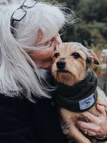 1pc Warm Knitted Pet Scarf Neck Warmer, Windproof For Cats And Dogs, Autumn/Winter - Multicolor - View 3