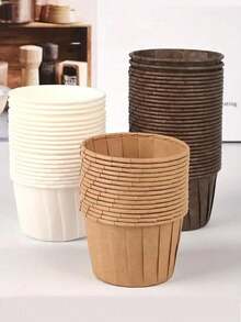 100 قالب كب كيك ، أكواب ورقية صغيرة للخبز ، أكواب كيك ورقية قابلة للتخلص منها ، حاملات كيك ورقية ، خبز حلوى DIY ، حفلات الزفاف وأعياد الميلاد وأعياد الأطفال (بني) ، أكواب كب كيك ورقية ملونة بلون واحد 50 قطعة - متعدد الألوان - مشاهدة 7