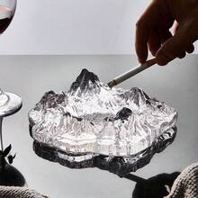 1pc Creative Minimalist Nordic Style Luxury Ash Tray, Home/Office Decor, High-End Snowy Mountain Ornament, Gift - Multicolor - View 4