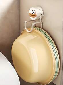 Gancho de Ventosa para Bacia Multiuso, Prateleira de Armazenamento para Banheiro para Uso Doméstico, Montagem na Parede Sem Furos, Organizador de Bacia com Ventosa Poderosa, Capacidade de Carga Pesada, À Prova d'Água e Resistente à Umidade