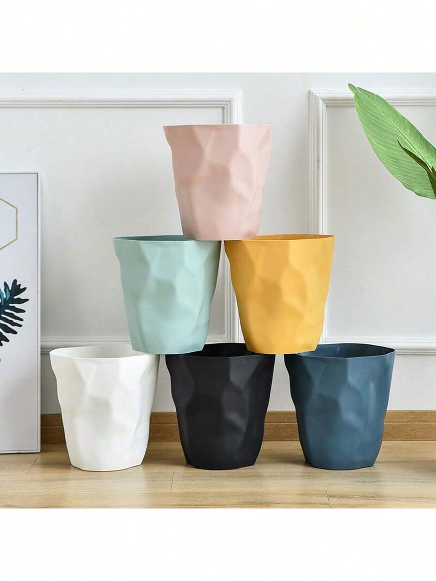 سلة مهملات من الورق المجعد غير متماثلة، تصميم شمالي بسيط للمنزل، المطبخ، غرفة المعيشة، غرفة النوم، الحمام