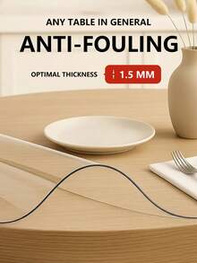 1pc 1.5mm High-Transparency Crystal Clear Table Protector Durable Easy To Clean Rectangle Vinyl Table Mat Waterproof Oil-Proof Plastic Table Protector PVC Tablecloth Protector Cut-To-Fit Multiple Sizes Available Restaurant Bar Kitchen Baking Office Bathroom Vanity Nightstand Computer Desk Writing Desk Desktop - Multicolor - View 34