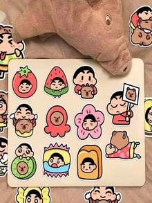 一套60张蜡笔小新可爱卡通贴纸，创意组合，可用于笔记本、计划本等装饰，适用于手机、笔记本电脑、行李箱、水杯、滑板、笔记本和吉他等。适合日常使用、儿童生日礼物、开学季准备等场合。 - 彩色 - 查看 2