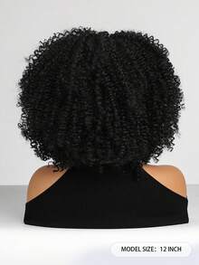 Tóc giả ngắn xoăn kiểu Afro, thích hợp cho cosplay, tóc tổng hợp màu đỏ ombre tự nhiên, chịu nhiệt, không cần keo dán. - Nhiều màu - Xem 8
